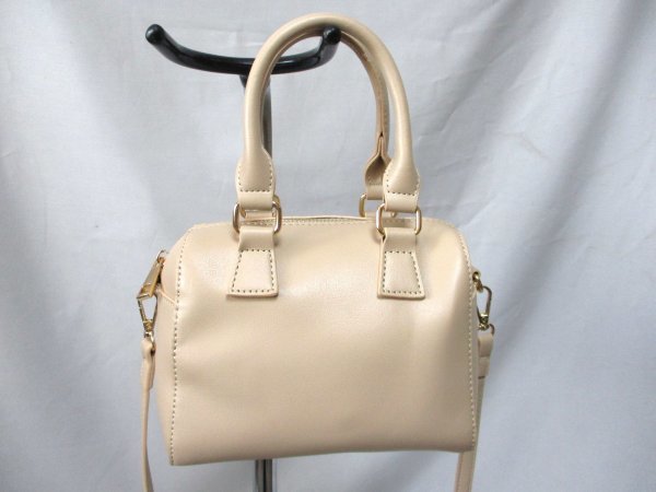 2way ミニハンドバッグ◇ベージュ 斜め掛け W19cm拍卖