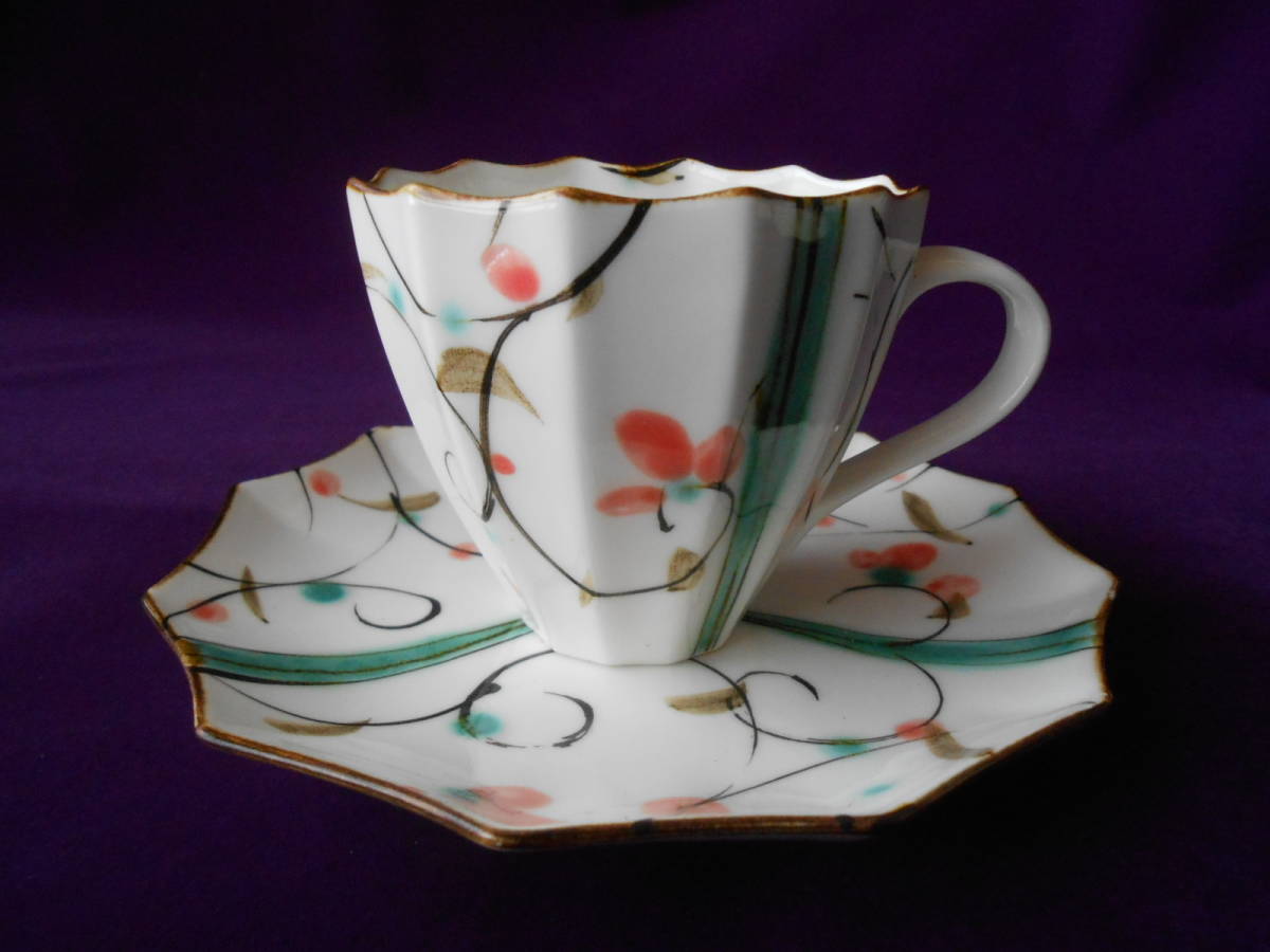 美濃焼! ☆パラソル・カップ&ソーサー(紅)☆ V3027-1 新品 ギフト 紅茶 カップ ミルク ラテ エスプレッソ 茶器 碗皿 ギフト拍卖