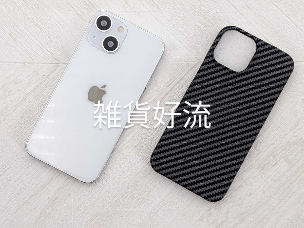 iPhone13 mini用 ケース カーボンファイバー 耐衝撃性TPU ダークグレー拍卖