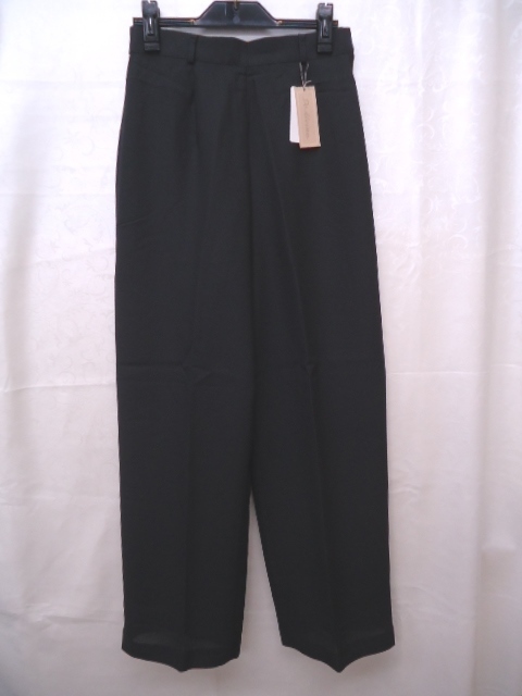 【KCM】tk-50-64★未使用品★レディース ロングパンツ スラックス 裏地付 ブラック サイズ 64(ウエスト62~66)拍卖