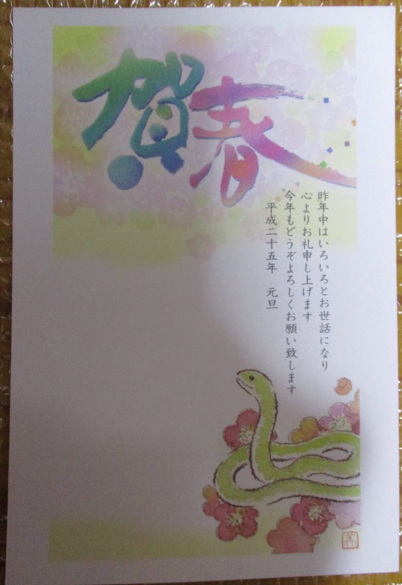 未使用◆年賀状 2013 蛇 093164 お年玉付き #2444拍卖