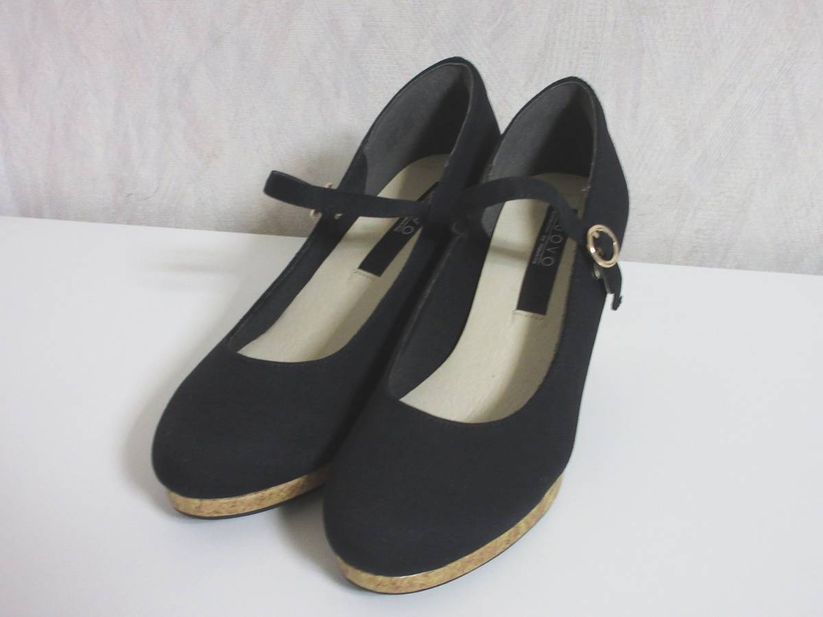 NUOVO ヌオーヴォ ホーキンス パンプス ストラップ 23.5 黒 irmri hj190拍卖