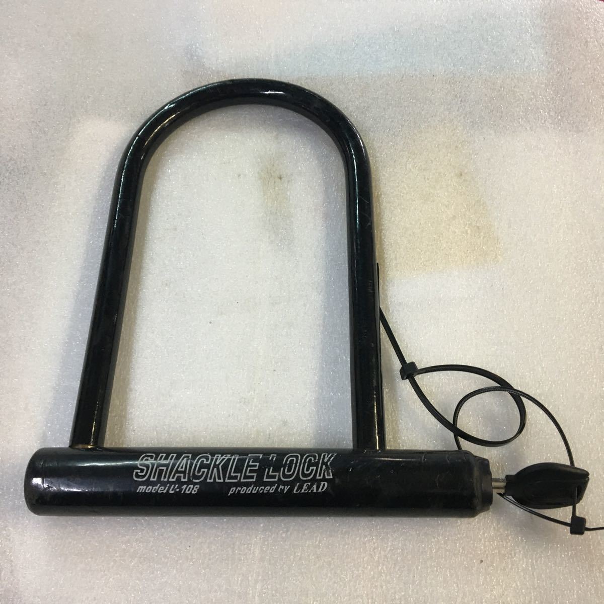 シャックルロック U字ロック ブラック U-108BK リード工業 レターパックプラス発送拍卖