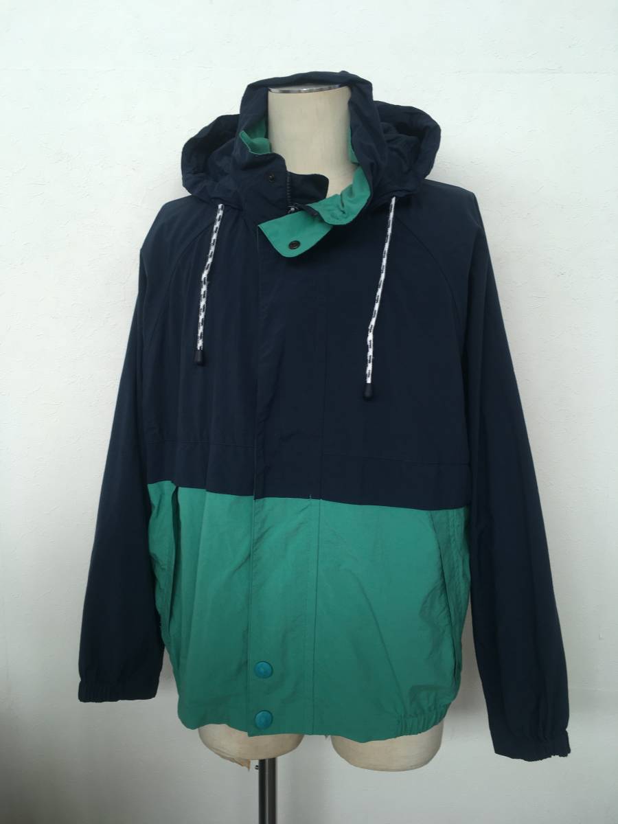 NAUTICA ノーティカ 90's メンズ ナイロンパーカー フード収納 刺繍入り 良品 size M/XL拍卖