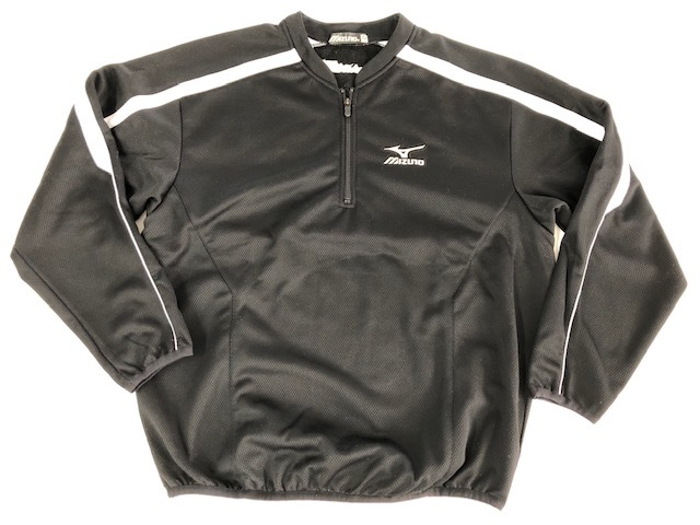 ☆即決*USED【ミズノ グローバルエリート MIZUNO Global Elite】メンズ ベースボール アウター*裏起毛*黒 ブラック*Oサイズ☆拍卖