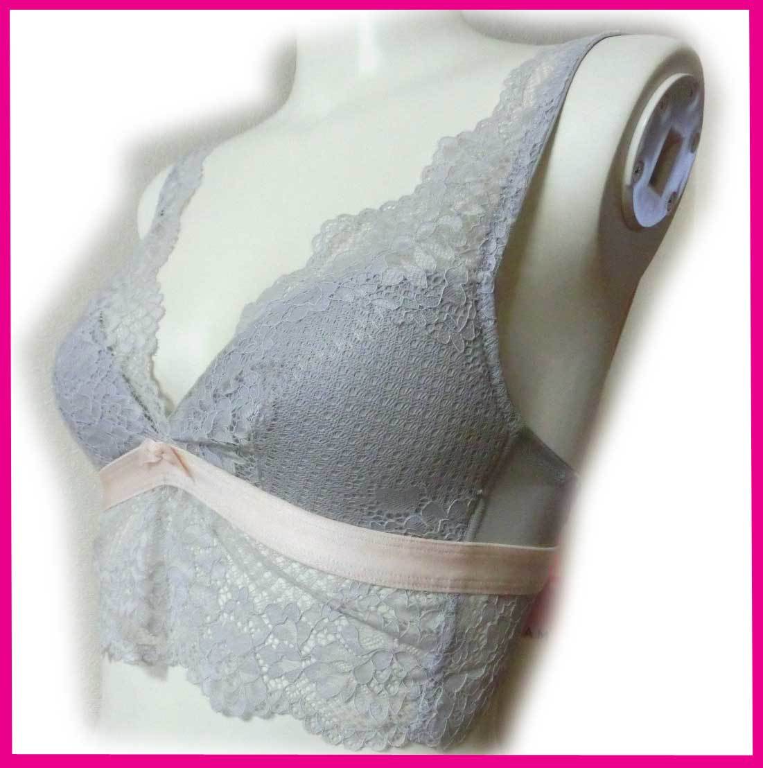 10 新品 トリンプ S グレー シグネチャーレース ブラレット AMSTGL0050 P JX 10197958 ナイトブラ ノンワイヤー アモスタイル A65 B65 C65拍卖