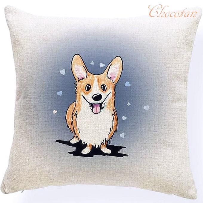 【送料無料】コーギー イラスト ⑦ クッションカバー【新品】拍卖