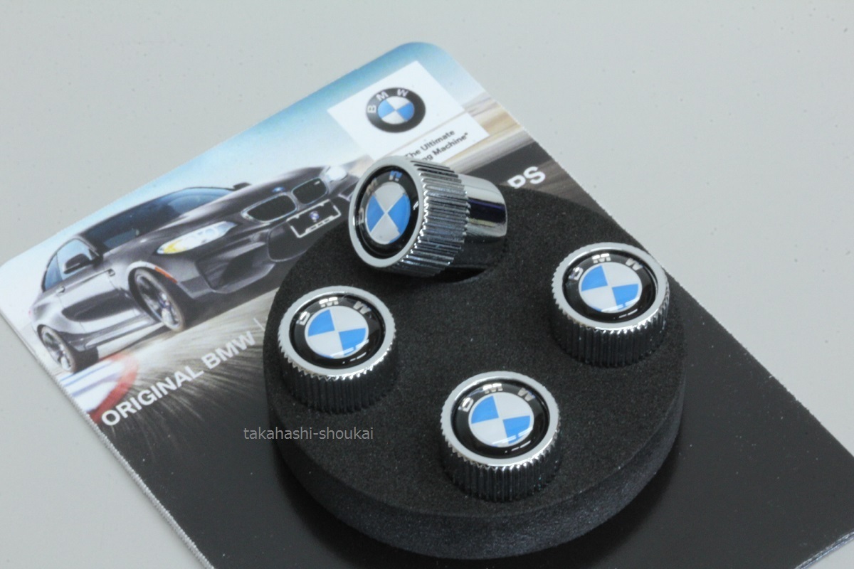 BMW 1シリーズ F20 F21 E81 E82 E87 E88 116i・118i・118d・120i・135i 【US BMW純正アクセサリー】 ホイール エアバルブキャップ【青白】拍卖