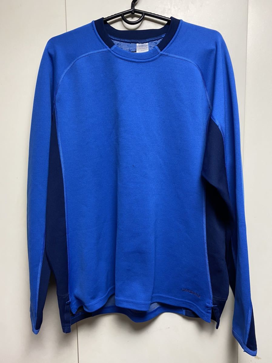 送料格安スピード発送!良品★Patagoniaパタゴニアキャプリーンシャツ青★Sサイズ登山トレランマラソントレッキングハイキングキャンプ拍卖