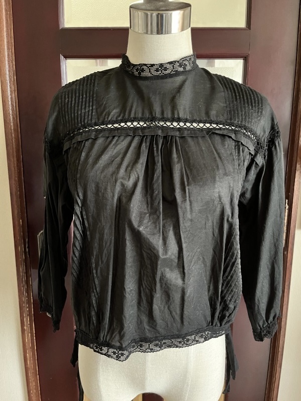 beauty &youthユナイテッドアローズビューティーアンドユースコットンレースハイネックブラウス黒拍卖