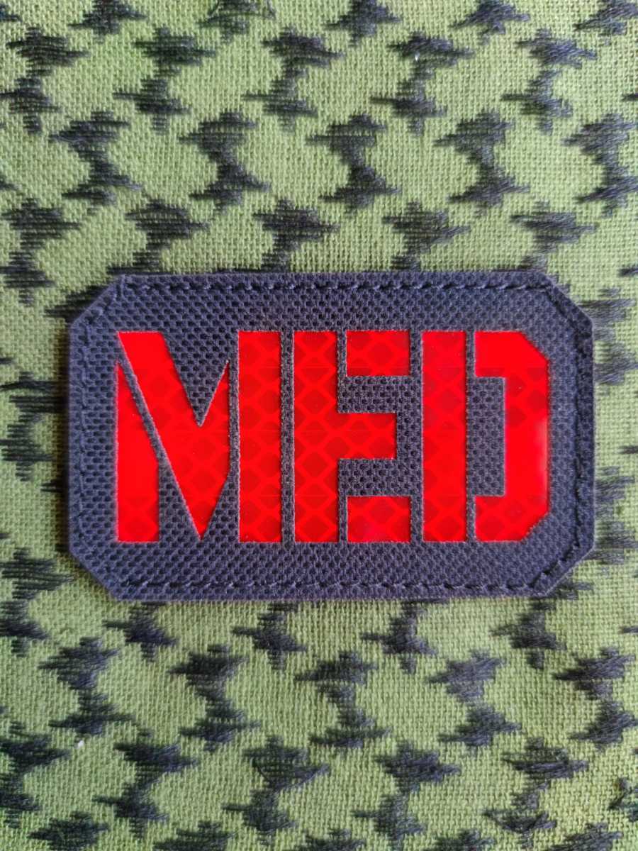 MED 黒 IR ワッペン ベルクロ サバゲー 拍卖