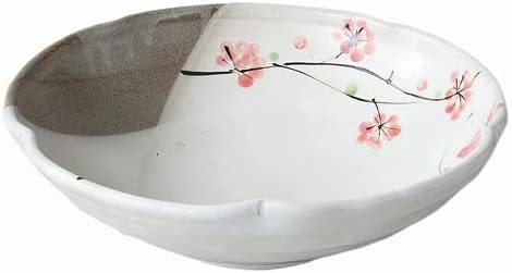 美濃焼! ☆ピンク花・輪花大鉢☆ V4017-8 新品 どんぶり 丼 小鉢 鉢 プレート ボウル 皿 ギフト拍卖