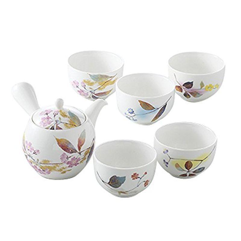 美濃焼! ☆凛花・茶器セット☆ V4067-9 新品 湯呑 煎茶 急須 ポット 日本茶 ほうじ茶 ギフト拍卖