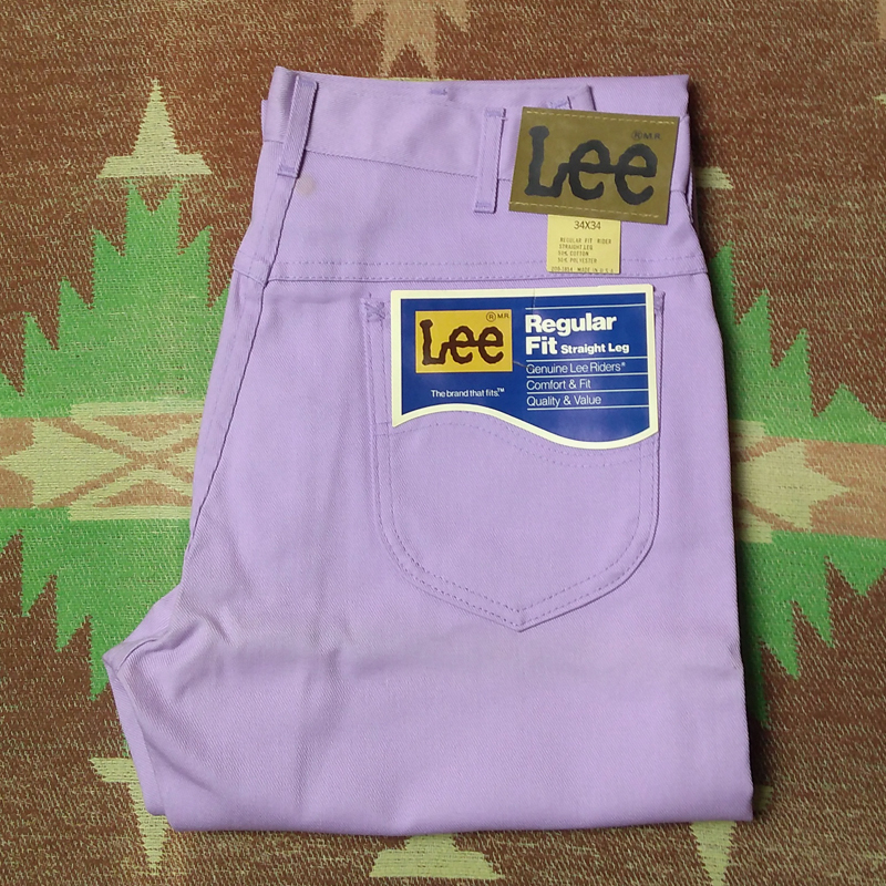 デッドストック 【Lee 200-1854】 80s Purple Twill Pants / 80年代 ツイル カラー パンツ ジーンズ 42TALON アメリカ製 ビンテージ 70s90s拍卖