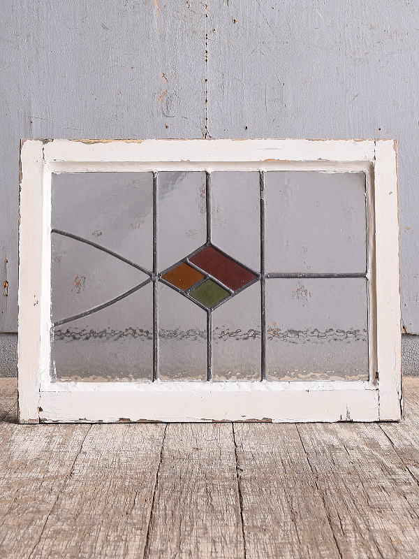 イギリス アンティーク ステンドグラス 幾何学 11259拍卖