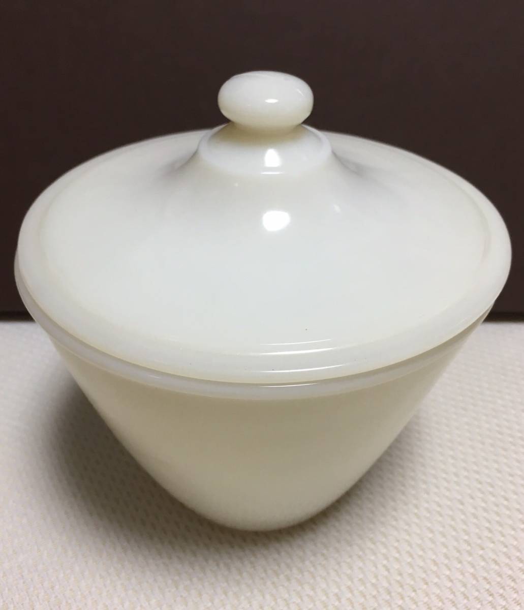 FIRE KING ☆ ファイヤー キング グリースジャー ☆ ホワイト ☆ 1940年代後期 ☆拍卖