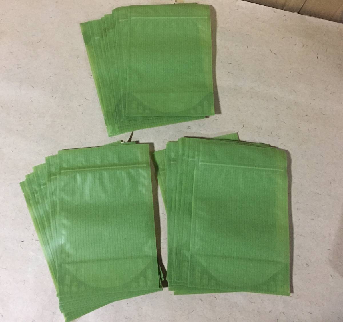 【同梱不可!】パッケージ(袋) 30枚★グリーン★底部マチあり拍卖