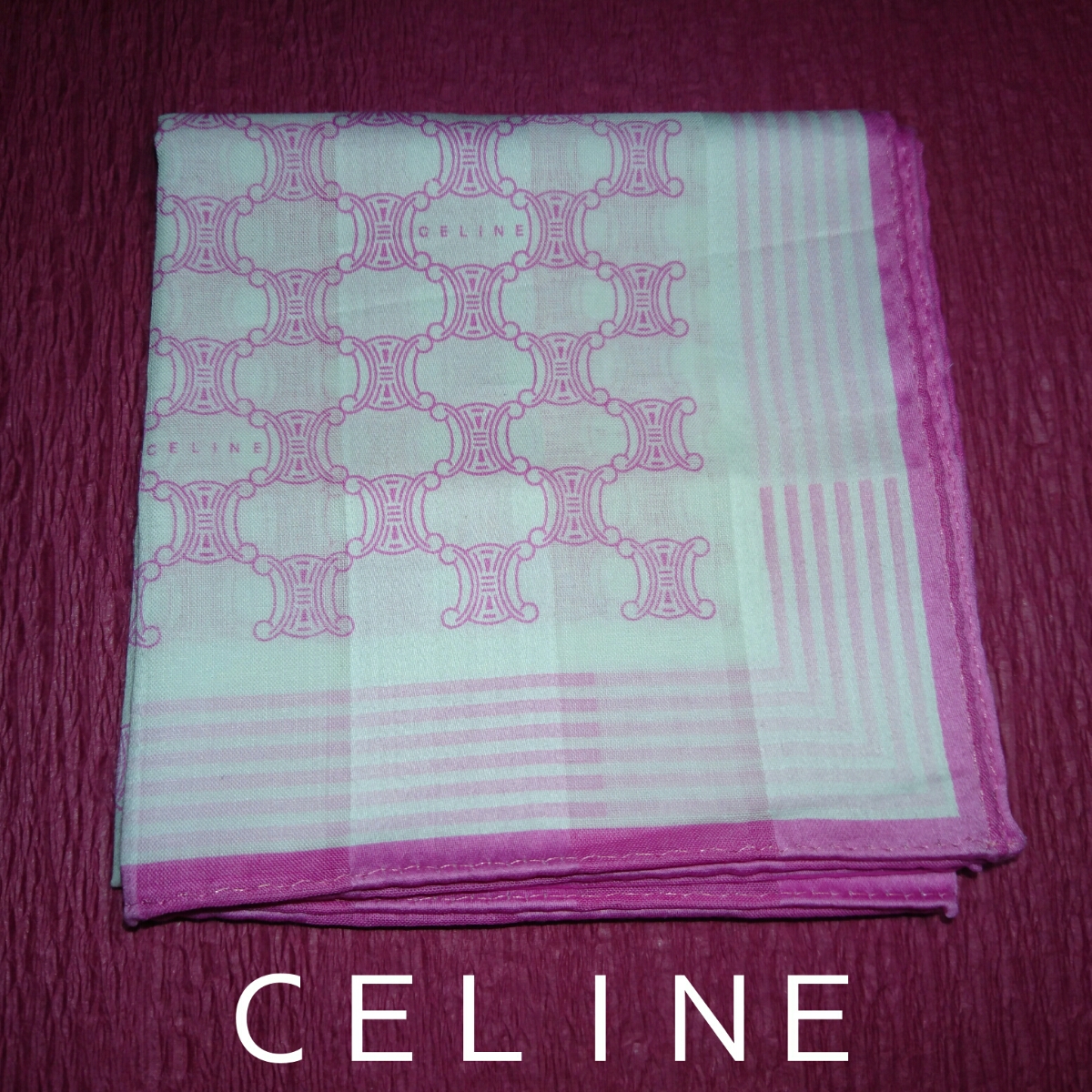 【未使用新品】 CELINE セリーヌ ハンカチ 1 835拍卖
