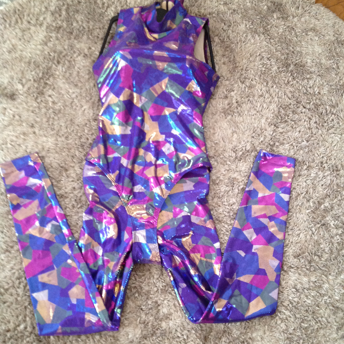 超レア アメアパ バックジップハイネック切れ込み鋭い超ハイレグレオタード とスパッツセットアップ Sサイズ 新品未使用品 試着のみ拍卖