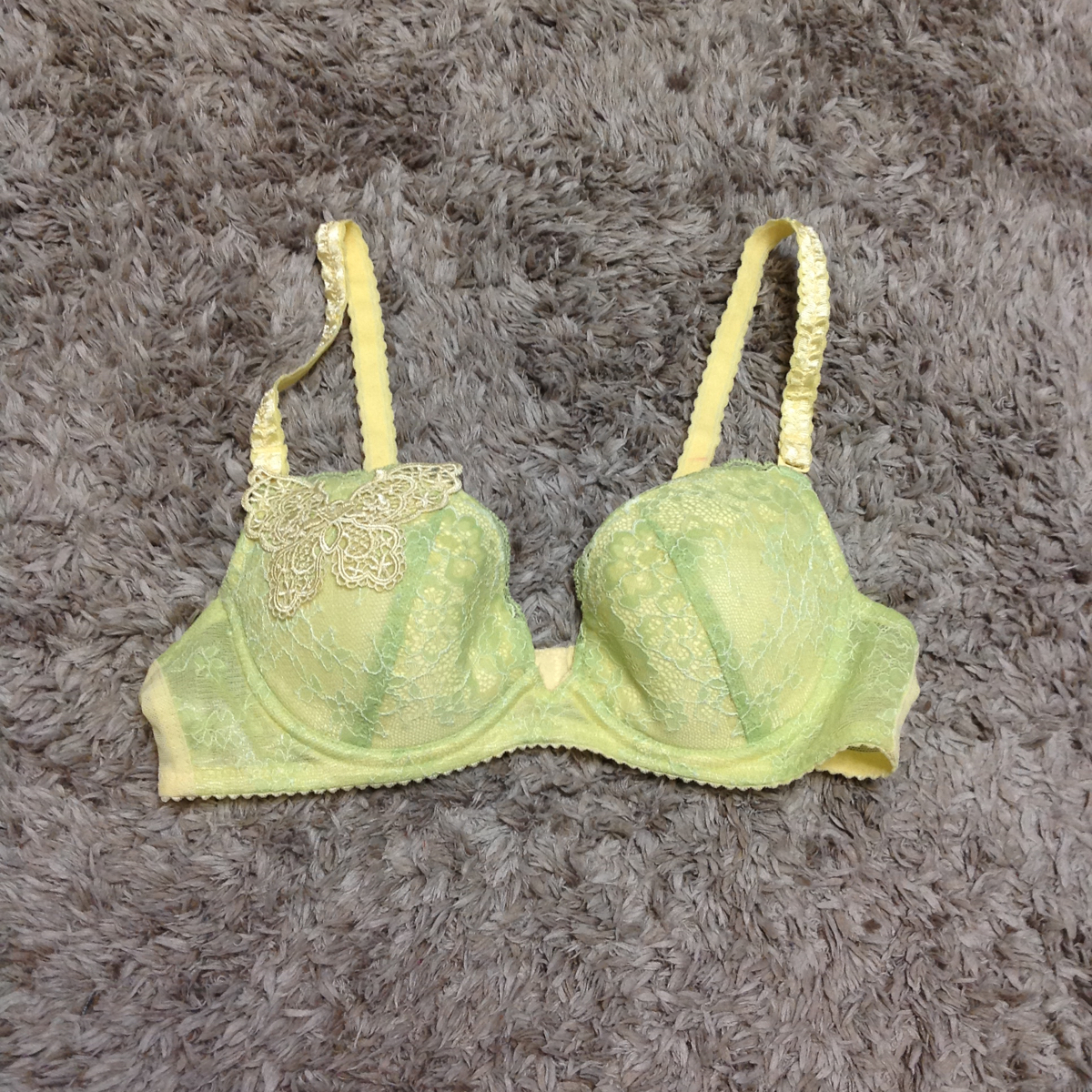 Wacoal LALAN キャンディーイエローの単品ブラジャー C65 新品未使用品拍卖