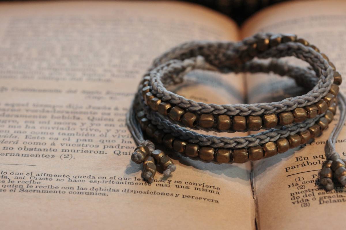 *ワックスコード・ブラスビーズブレスレット拍卖