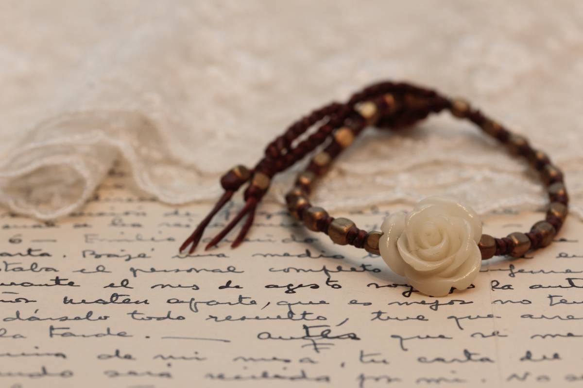 *レジンローズ WAXCOORDブレスレットC拍卖