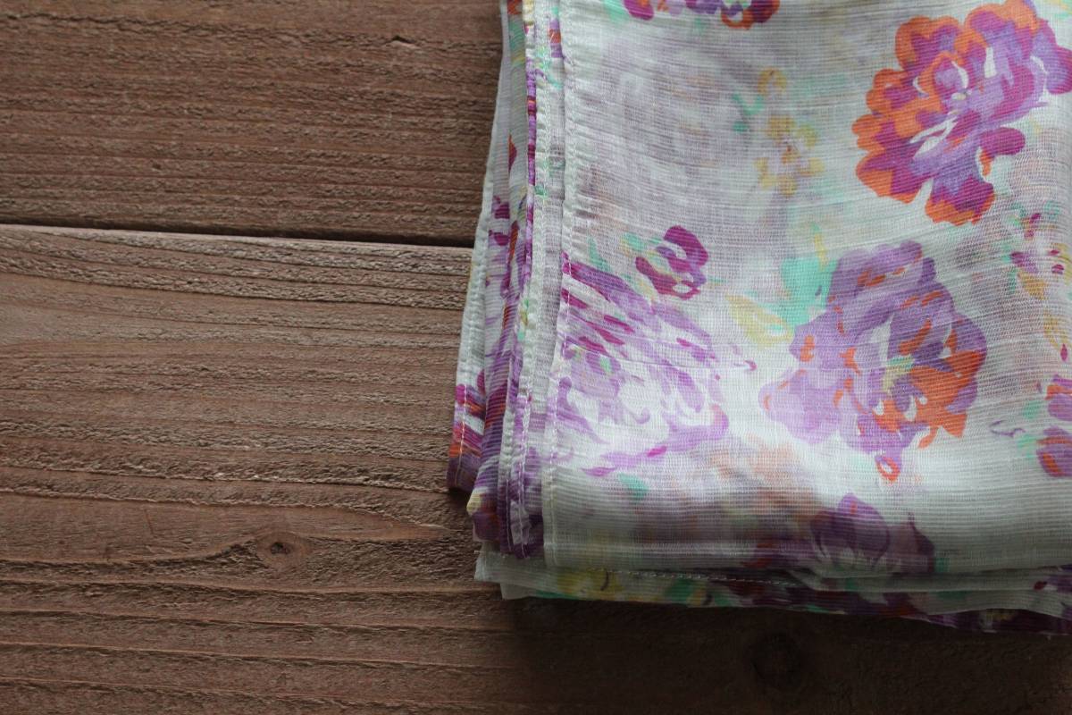 ♪花柄プリントストール ♪拍卖