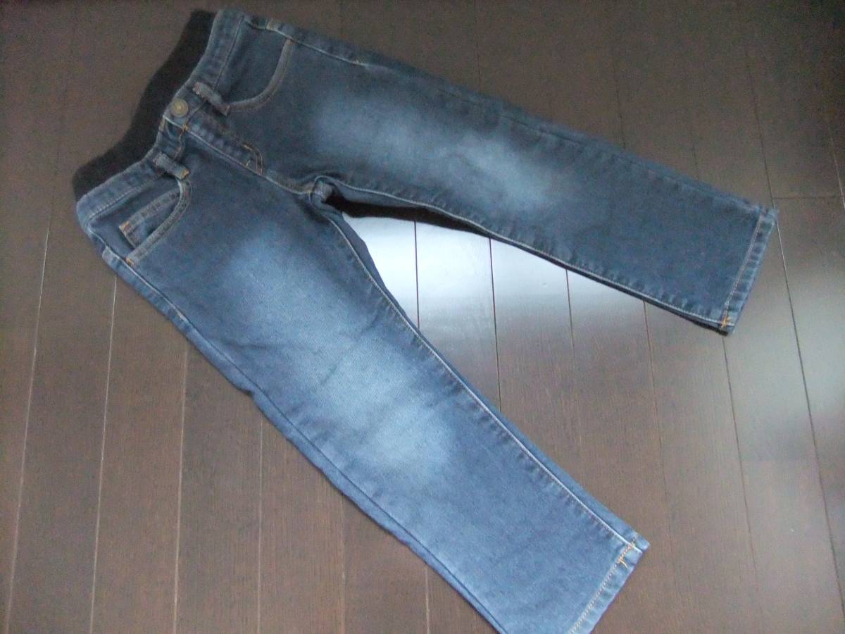 デニムパンツ ジーンズ 裏地付き あったか あたたかい 長ズボン 110cm拍卖
