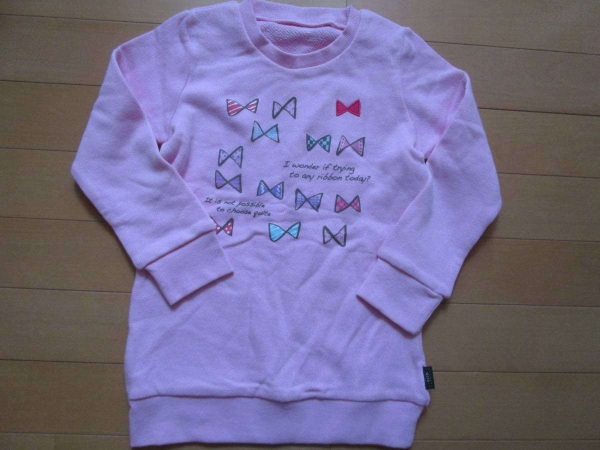 ベルメゾン☆かわいいチュニック丈トレーナー♪サイズ110☆新品拍卖