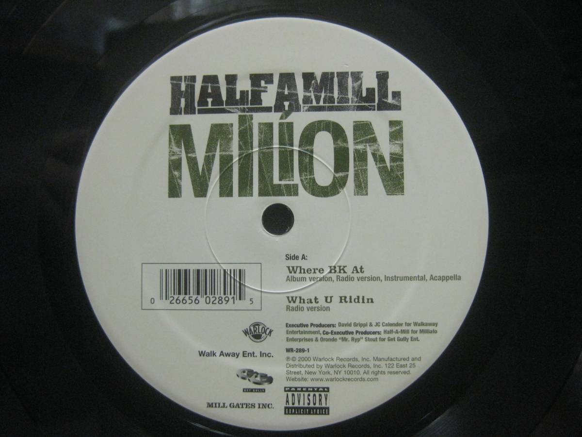 HALF A MILL / WHERE BK AT ◆X324NO◆12インチ拍卖