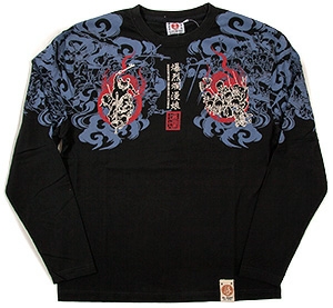 爆裂爛漫娘/妖怪vs髑髏/ロンT/黒/XL/rmlt-277/エフ商会/テッドマン/カミナリモータース拍卖