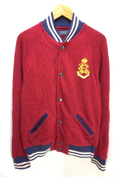 ●POLO ポロ ラルフローレン エンジ色 バーガンディ トレーナー スナップボタン 胸ロゴ刺繍 S/P M相当 ●AE RALPH LAUREN拍卖