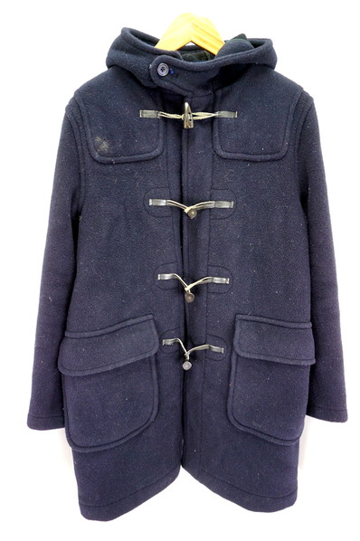 ●ユナイテッドアローズ UNITED ARROWS 英国製 WINDCHEETAH 細身 濃紺 ダッフルコート M ●AG拍卖
