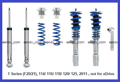 即納BMW1シリーズF20 F21キット車高調ドイツTUVコイルオーバー ダウンサスペンション ショックアブソーバー ローダウン114 116 118 120 125拍卖