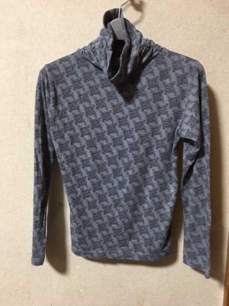 レディース タートルネック グレー 花柄 Mサイズ拍卖