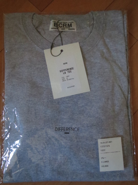 送料無料発送 特価即決 BLUE CITY RUG MAKER DIFFERENCE L/S Tee ルーズシルエット GREY 正規品 日本製 XL 新品未使用 タグ付き拍卖