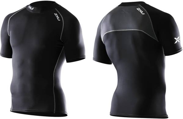 【メーカー正規品/パフォーマンスUP、運動後のリカバリーに】 2XU ツータイムズユー エリート 半袖Tシャツ コンプレッション US/EUサイズ:L拍卖