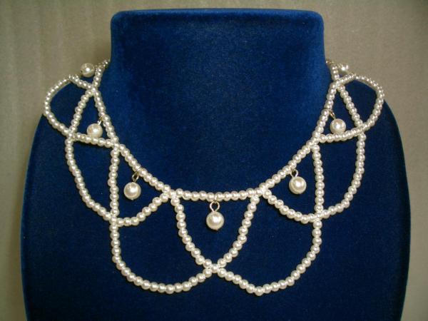 定形外郵便送料無料(KAN-03)子ども用パール編ネックレス拍卖