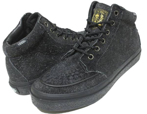 ■VANS CREEPERS MID 黒 新品 23.0cm バンズ クリーパーズ ミッドカット ラバーソール拍卖
