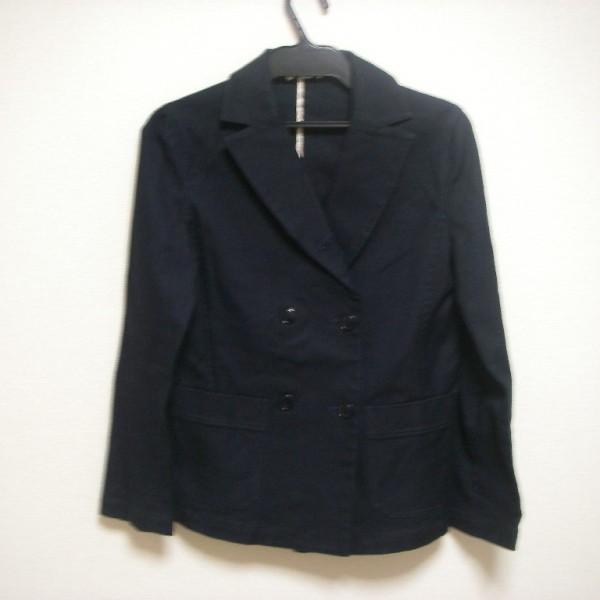 マリクレール 9ジャケット 黒よりのネイビー拍卖