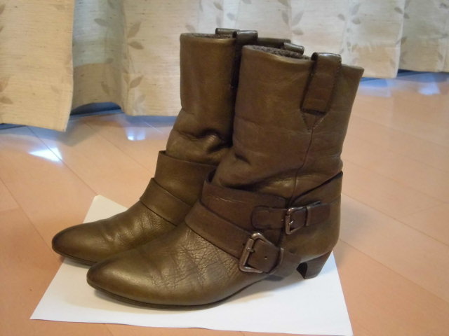 ★★★ラボキゴシ★内側ボアミドルブーツ★カーキ★24★★★拍卖