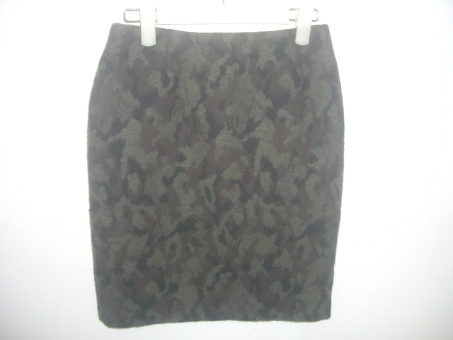 送料無料!larmoire de luxe(ラーモワール ドゥ リュクス/アスプリ)迷彩柄ウールタイトスカート☆サイズ38拍卖