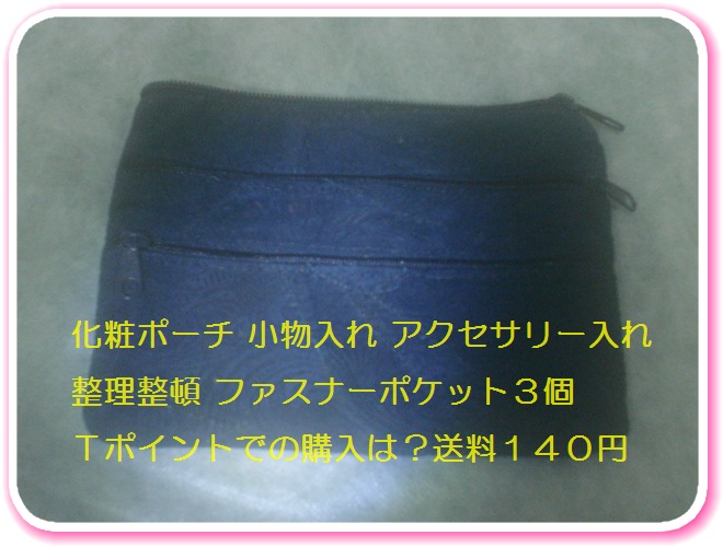 化粧ポーチ 小物入れ アクセサリー入れ 柄 整理整頓 ファスナーポケット3個 送料180円拍卖