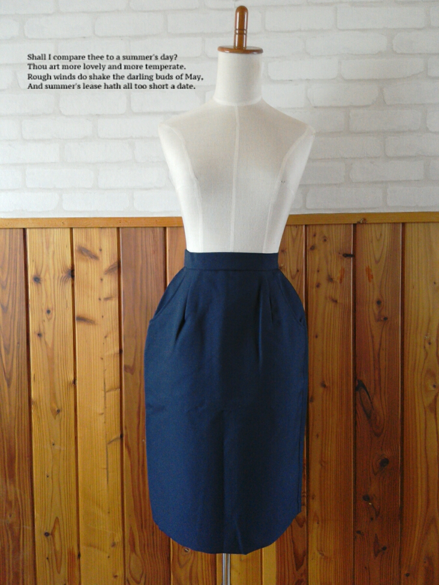 新品 Cecilene タイト スカート 63 M ネイビー 紺 膝丈 膝下 レディース フォーマル スーツ ビジネス 制服 特別奉仕品 skirt K拍卖