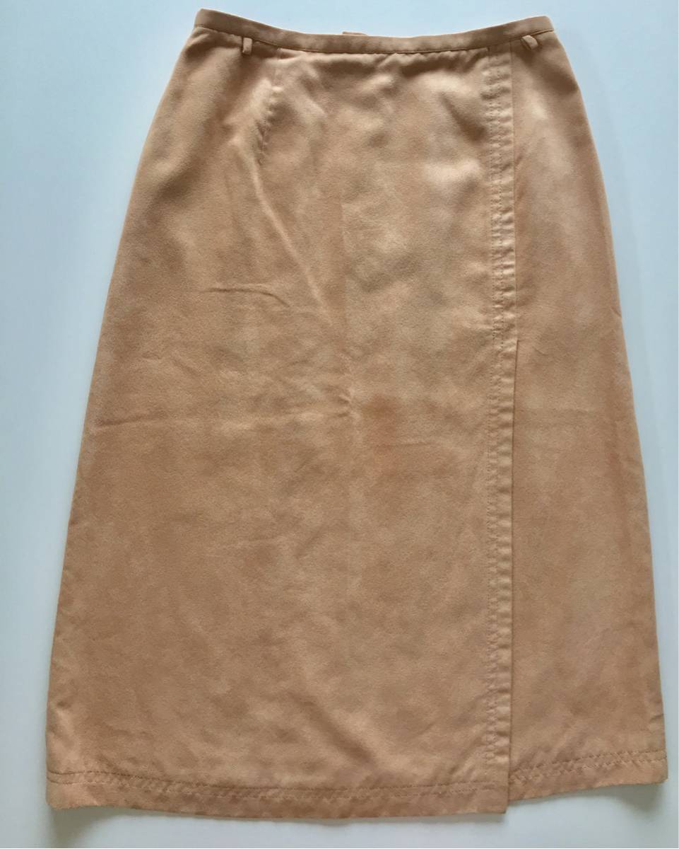 送料無料◆三陽商会/HARTFORD/ハートフォード/スエード調スカート/サイズ2/ベージュ/付属ベルト無し/安心の匿名配送です♪拍卖