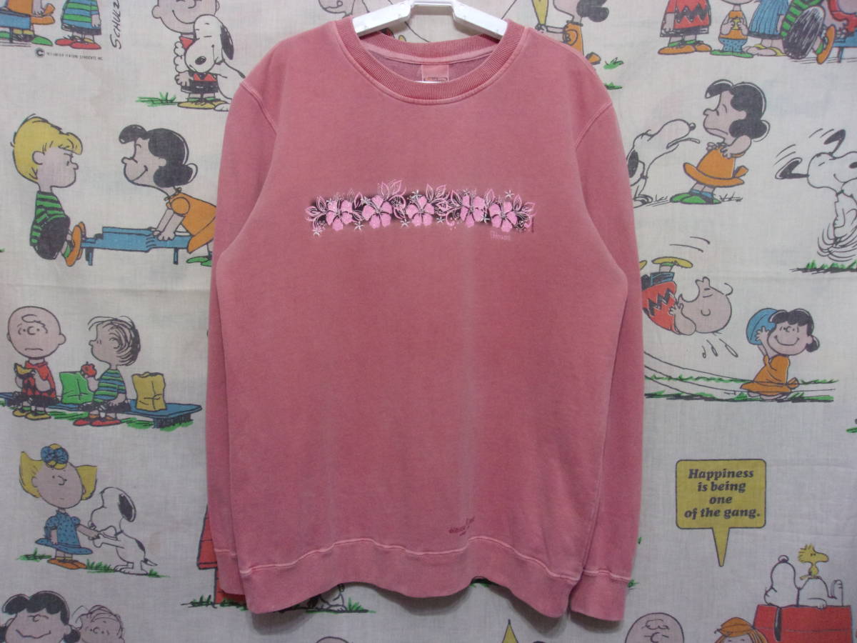 Crazy Shirts Hawaii Hibiscus Dyed スウェット L クレイジーシャツ ハワイ ラメ プリント 刺繍 お花 ハイビスカス染め トレーナー 古着拍卖