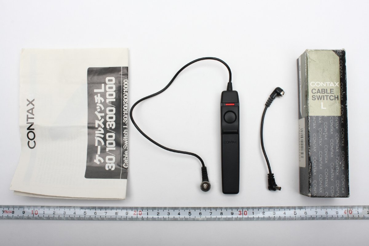 ※ CONTAX コンタックス ケーブルスイッチL 30cm 変換アダプター レリーズ 箱 説明書付 AA3027拍卖
