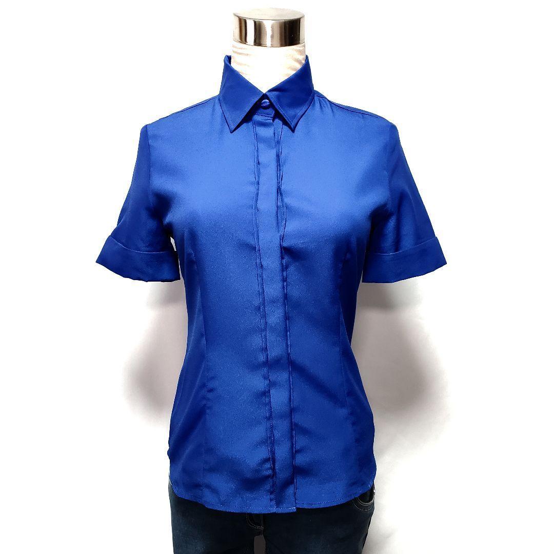 NARACAMICIE ナラカミーチェ 半袖 ブラウス ブルー サイズ0(約Sサイズ相当)拍卖
