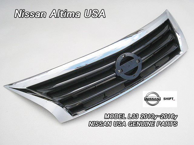 ティアナL33【NISSAN】ニッサンALTIMAアルティマ純正USフロントグリル(黒フィン×メッキリム)/USDM北米仕様TIANAブラックUSA日産Grille拍卖