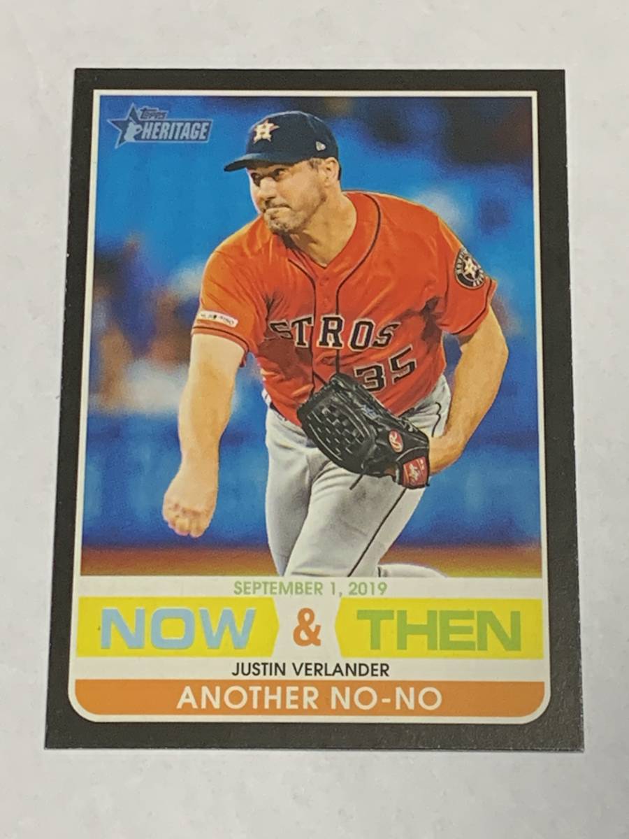 ジャスティン バーランダー JUSTIN VERLANDER 2020 TOPPS HERITAGE NOW & THEN INSERT GIANTS METS ASTROS 即決拍卖